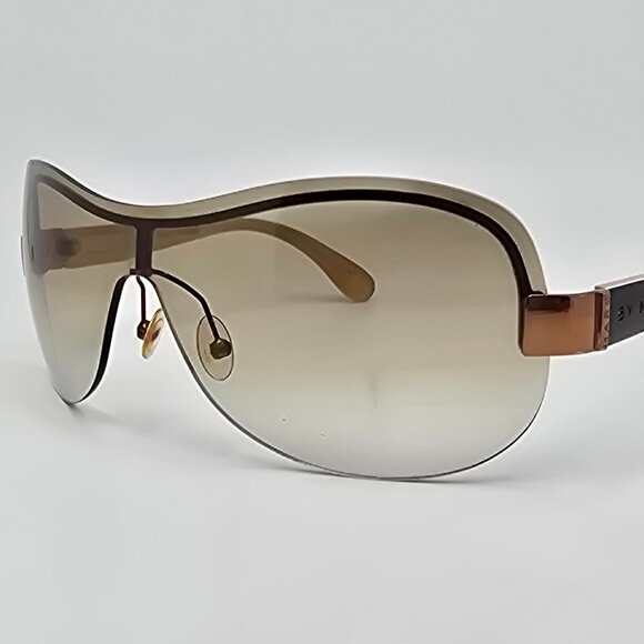 Marc Jacobs MMJ028/S Bronze Frame Light Brown Gradient Lens Shield Sunglasses - Picture 1 of 15